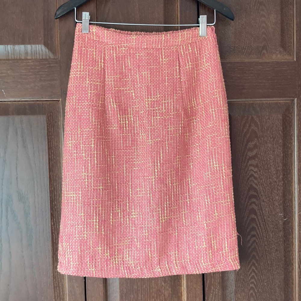 ❤️Mikarose Woven Pink Grid Pencil Skirt size S